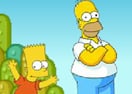 Bart and Homer in Mario World