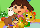 Dora Cuidando dos Animais