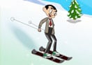 Mr. Bean Skiing