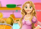 Pregnant Rapunzel Cooking Chicken Soup