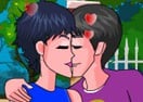 Public Park Bench Kissing