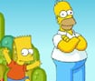 Bart and Homer in Mario World