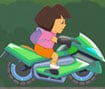 Dora Riding Motorcycle