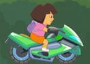 Dora Riding Motorcycle