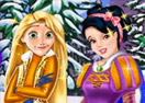 Rapunzel And Snow White Winter Dress Up