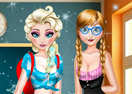 Elsa And Anna Highschool Fashion