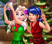 Ladybug And Elsa Xmas Selfie