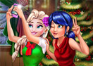 Ladybug And Elsa Xmas Selfie