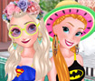 Elsa and Anna Pool Party