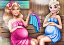 Cute Mommies Pregnant Sauna