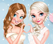 Anna And Elsa Glittery Bridesmaids