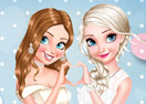 Anna And Elsa Glittery Bridesmaids