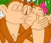 Cute Monkey Kissing