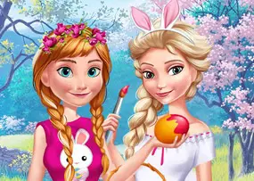 Anna And Elsa Easter Fun