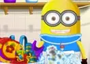 Baby Minion Washing Clothes