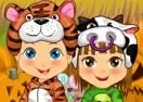 Jogar Baby Twins Halloween Costumes - Animais
