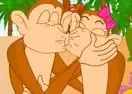 Jogar Cute Monkey Kissing - Humor