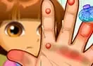 Jogar Dora Hand Doctor Caring - Desenhos Animados