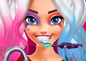 Harley Quinn Dentist and Make Up