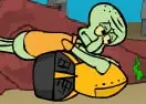 Squidward Diving